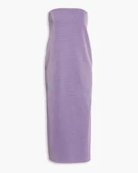 tibi Strapless Lurex midi dress - Purple Purple