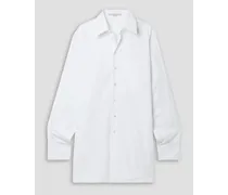 Oversized cotton-poplin shirt - White