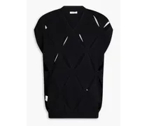 Cutout knitted vest - Black