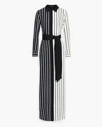 Alice + Olivia Alice Olivia - Chassidy striped cupro and ECOVERO™-blend maxi shirt dress - Black Black