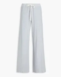 James Perse Brushed waffle-knit cotton-blend track pants - Blue Blue