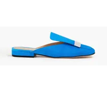 Embellished suede slippers - Blue