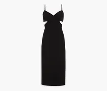 Lyn cutout stretch-crepe midi dress - Black