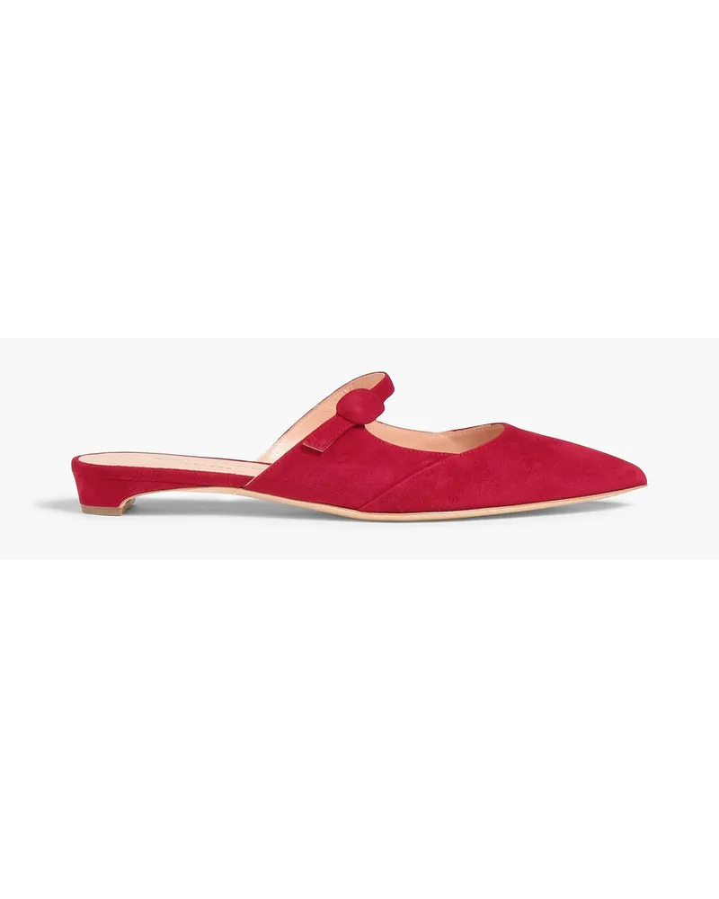 Rupert Sanderson Suede mules - Red Red