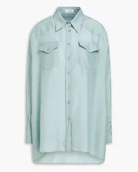 Brunello Cucinelli Silk crepe de chine shirt - Blue Blue