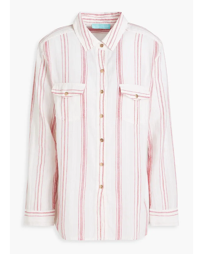 Melissa Odabash Striped cotton shirt - White White