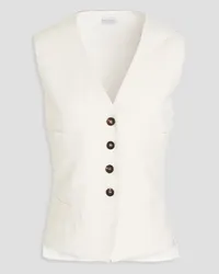 Brunello Cucinelli Slub woven vest - White White