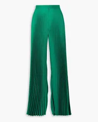 SEMSEM Plissé-satin wide-leg pants - Green Green