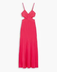 Anna Quan Sabrina cutout ribbed cotton-blend midi dress - Pink Pink