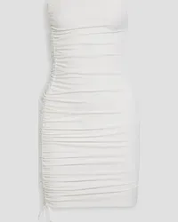 Alice + Olivia Alice Olivia - Binnie one-shoulder ruched stretch-jersey mini dress - White White