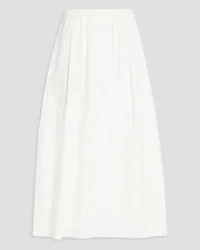 Vince Ribbed slub woven midi skirt - White White