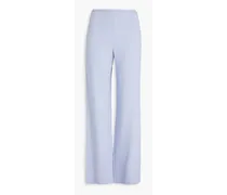 Crepe wide-leg pants - Blue