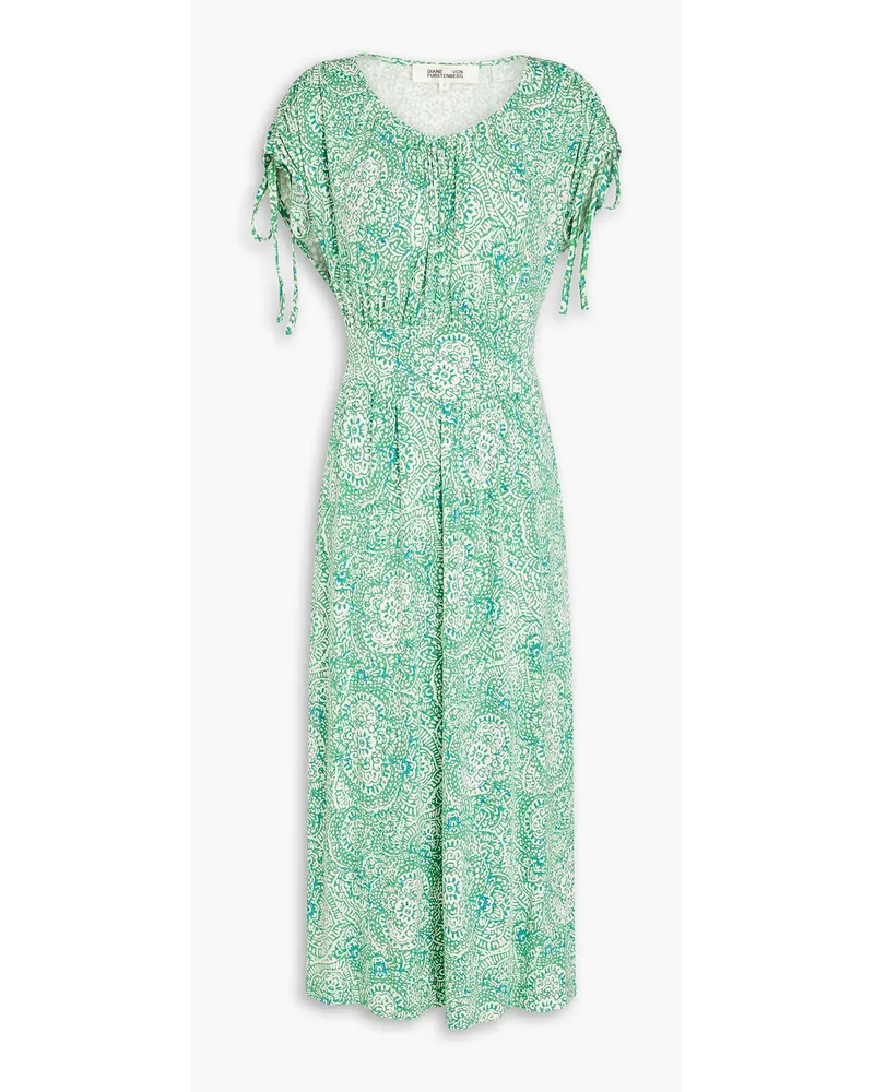 Diane von Furstenberg Reggio printed jersey midi dress - Green Green