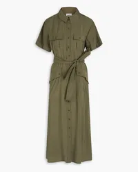 Claudie Pierlot Modal-blend shirt midi dress - Green Green