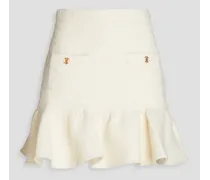 Safi bouclé-tweed mini skirt - White