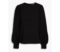 Gathered crepe blouse - Black