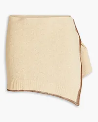 Jacquemus Bagnu bouclé cotton-blend mini wrap skirt - Neutral Neutral