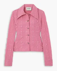 Nanushka Lotte seersucker shirt - Pink Pink