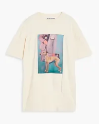 Acne Studios Printed cotton-jersey T-shirt - Neutral Neutral