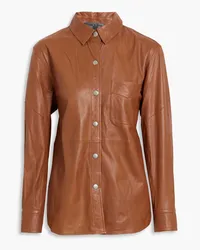 Rag & Bone Jack leather shirt - Brown Brown