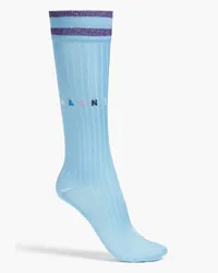 Marni Metallic knitted socks - Blue Blue