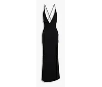 Kasha crepe maxi dress - Black
