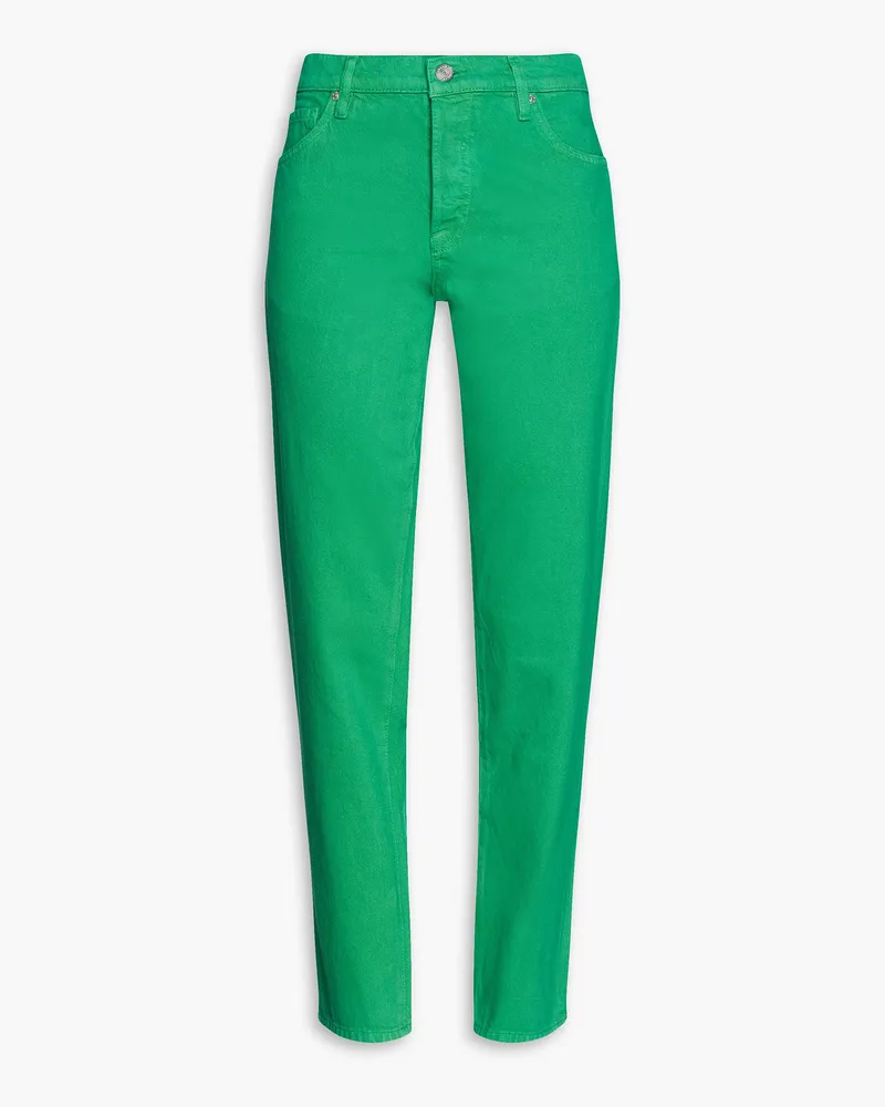 Le Slouch low-rise straight-leg jeans - Green