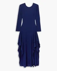 Stella McCartney Ruffled crepe maxi dress - Blue Blue