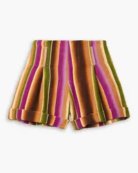 Savannah Morrow Ana striped cotton and bamboo Lyocell-blend shorts - Multicolor Multicolor