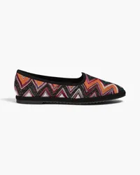 Missoni Metallic crochet-knit slippers - Black Black