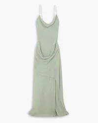 Christopher Esber Draped silk-georgette maxi dress - Green Green