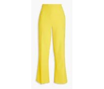 Mari crepe flared pants - Yellow