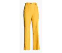 Twill flared pants - Yellow
