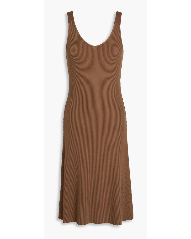 Vince Ribbed-knit dress - Brown Brown