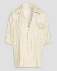 Le Kasha 1918 Nadine Menerbe striped silk shirt - White White