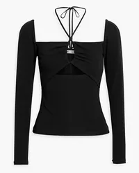 Frame Denim Cutout jersey top - Black Black