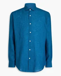 Frescobol Carioca Antonio linen shirt - Blue Blue