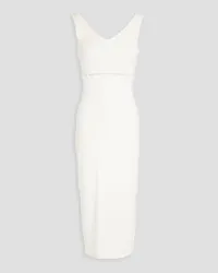 NAADAM Cutout button-embellished cupro-blend midi dress - White White