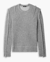 R13 Distressed ribbed wool-blend sweater - Gray Gray