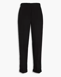 Ferragamo Silk crepe de chine tapered pants - Black Black