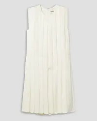 KHAITE Blaz pleated silk midi dress - White White