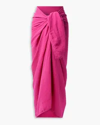 Mara Hoffman Crinkled cotton pareo - Pink Pink