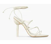 Soleil leather sandals - White