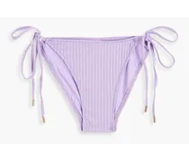 Miami ribbed low-rise bikini briefs - Purple