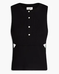 CAMI NYC Pippy cutout ribbed-knit top - Black Black