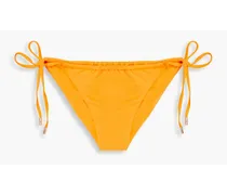 Egypt ruched low-rise bikini briefs - Orange