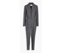 Pleated wool-blend felt jumpsuit - Gray