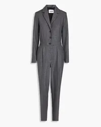 Claudie Pierlot Pleated wool-blend felt jumpsuit - Gray Gray