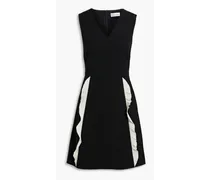Ruffled ponte mini dress - Black