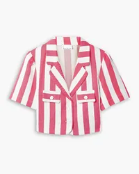 Miguelina Ginny striped cotton-twill blazer - Red Red